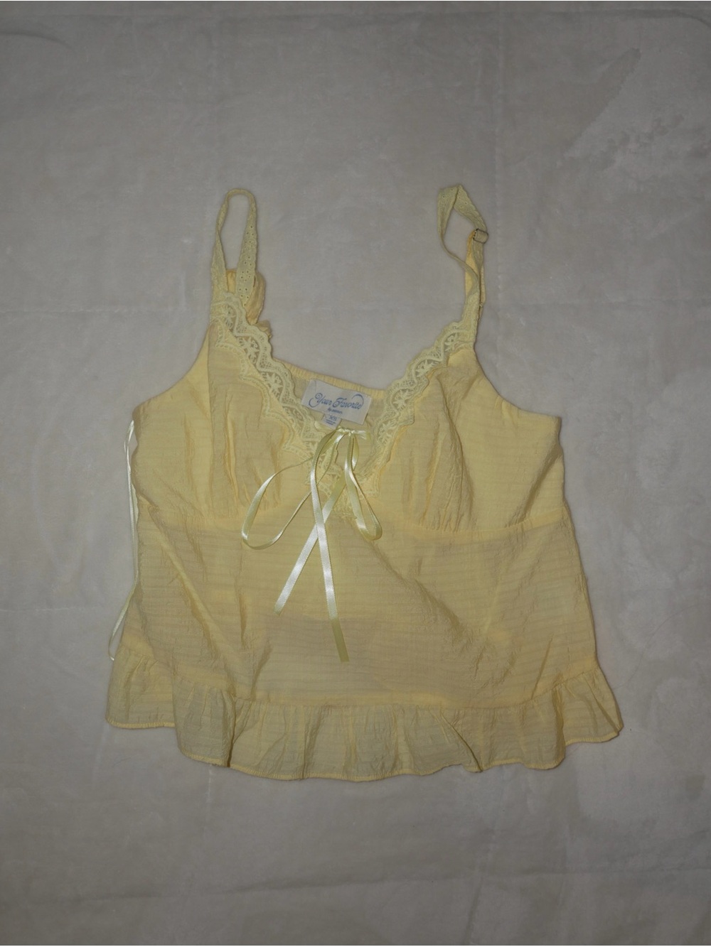 PacSun 💛 Yellow Lace Trim Ruffle Cami Tank XS